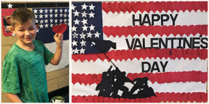 Valentine's Day flag for vet