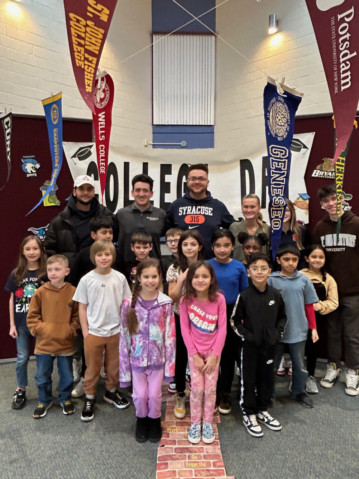 Elementary students learn about higher education Cohoes City School