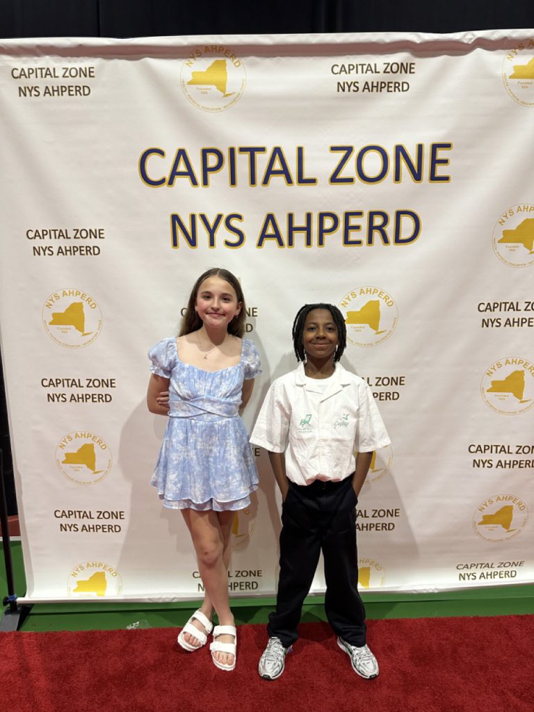 Abram Lansing students Aubrey Robideau and Dallas Winslow. (Not pictured: Maci Hebert).